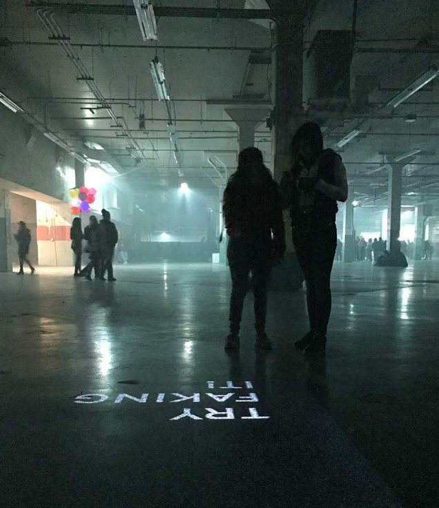 Day for Night Festival branding projection